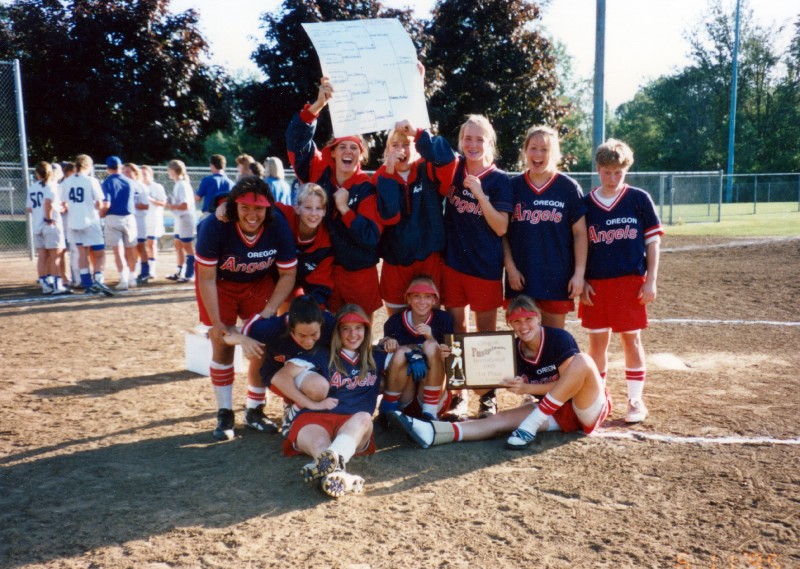 Untitled-4.jpg - Miriam and the Salem Angels, ASA softball team.  They won this tournament in West Salem.